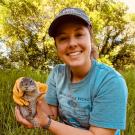 Kristen with a ground squirrel
