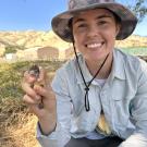Amanda with a bird