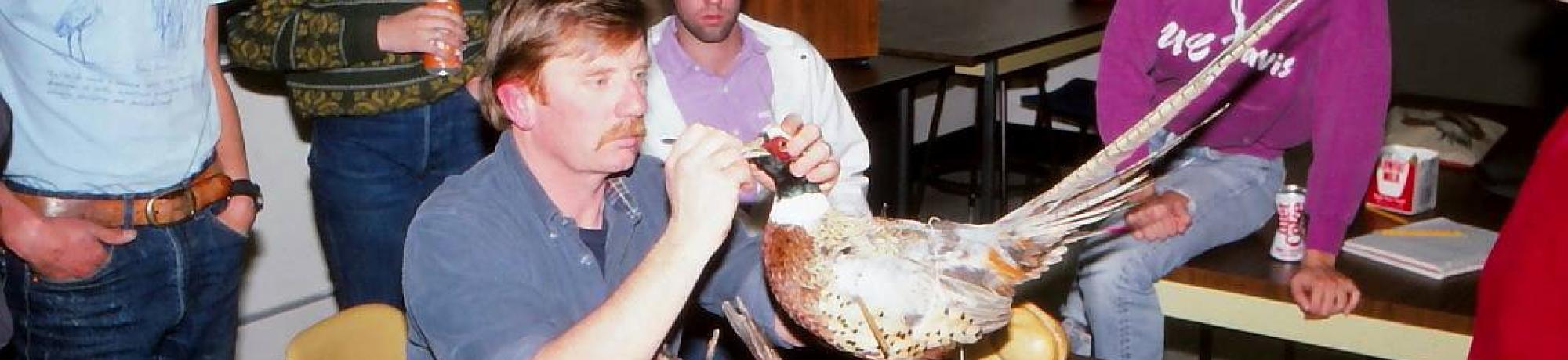 Curator Emeritus Ron Cole teaching taxidermy